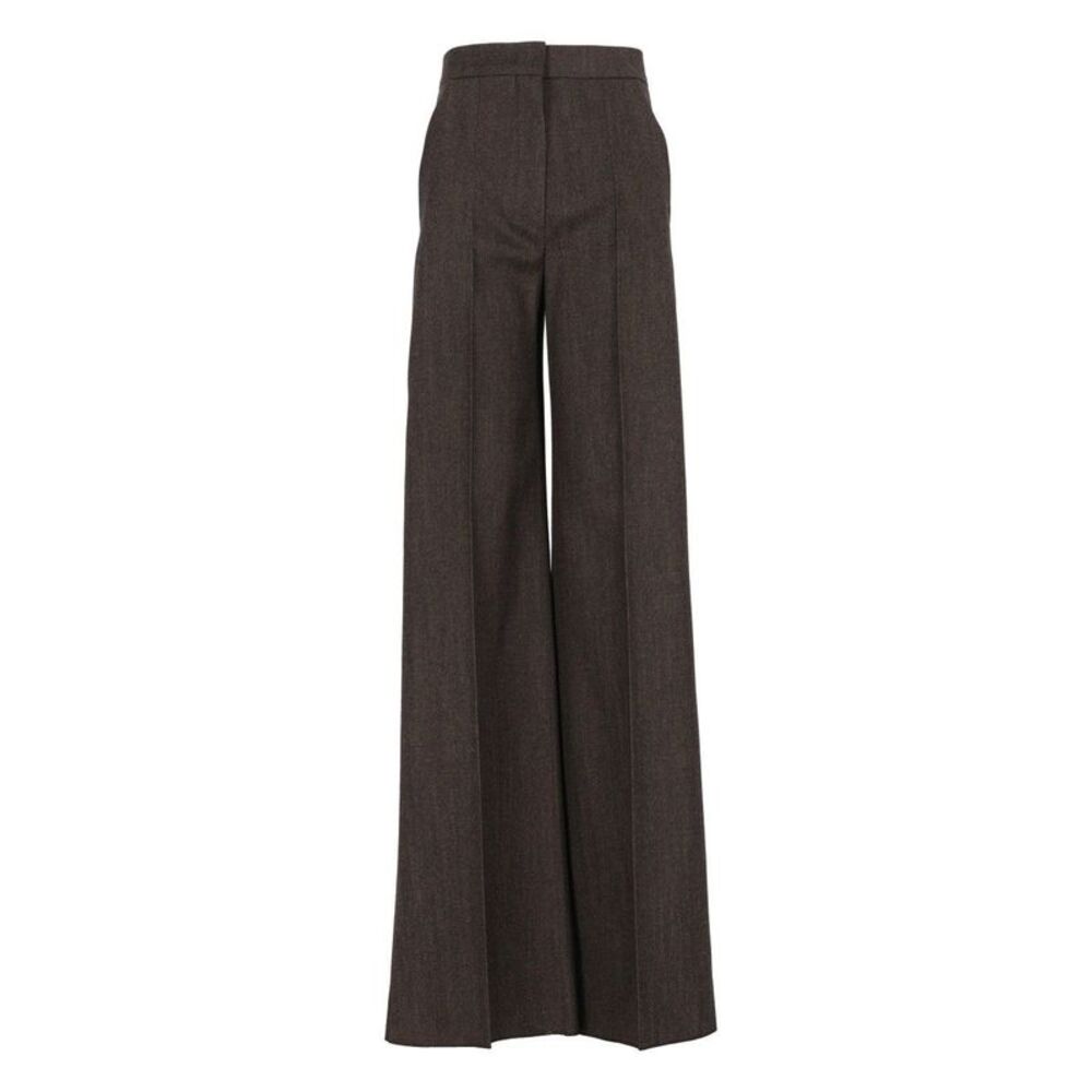 Max Mara Women Denim-Effect Wool Trousers